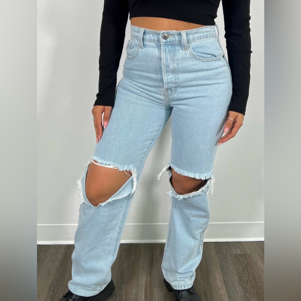 Women High Rise Dad Jeans